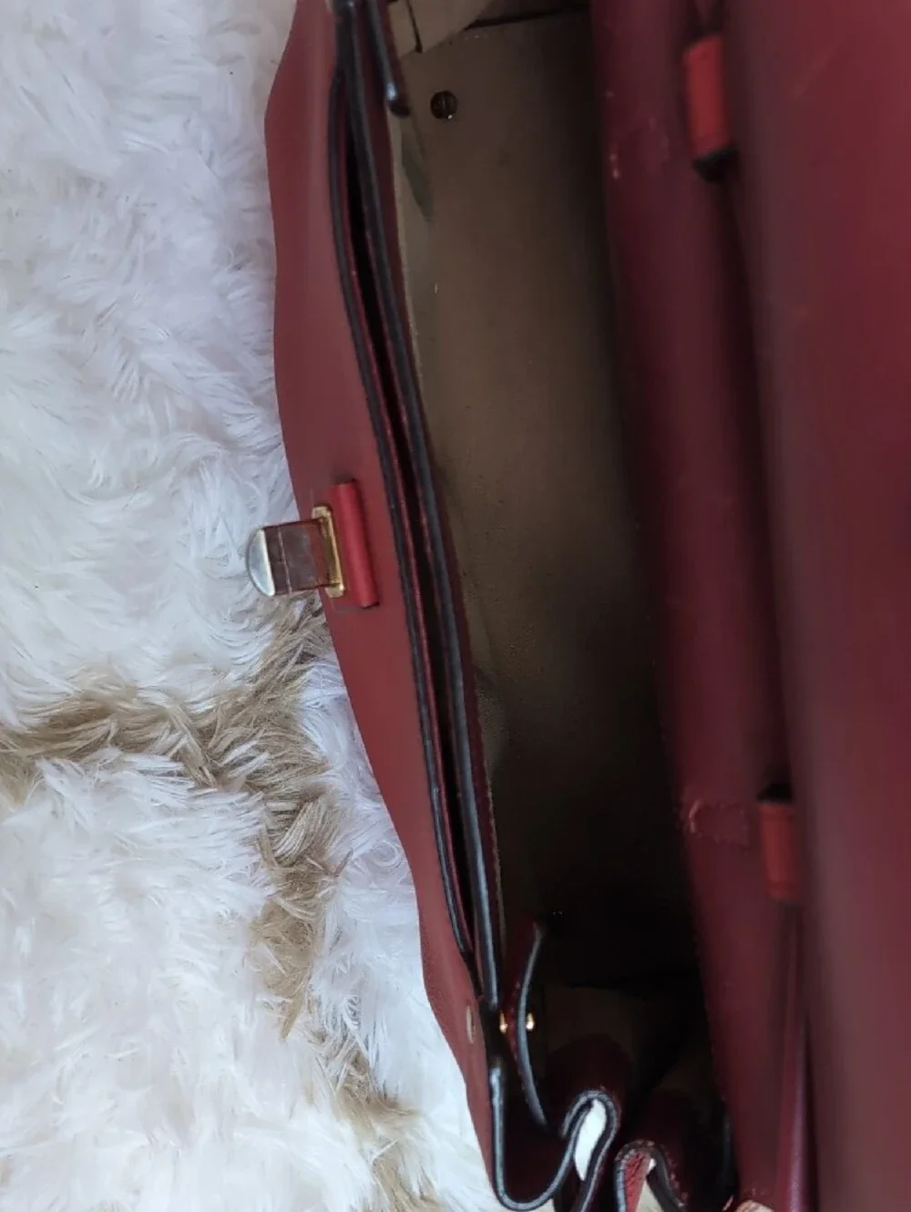 MCM Authentic Red Leather Fontanellas Park Ave Milla Convertible Backpack